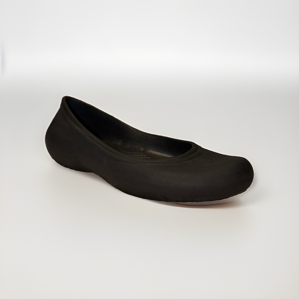 CROCS At Work Shoes Iconic Comfort Ballet Flats Matte Black Women's Size 8
